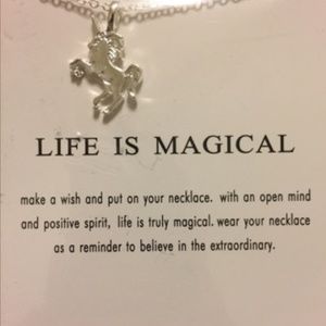 Silver-Plated Magical Unicorn Pendant Necklace